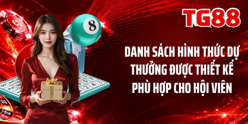 Danh sách hình thức dự thưởng được thiết kế phù hợp cho hội viên